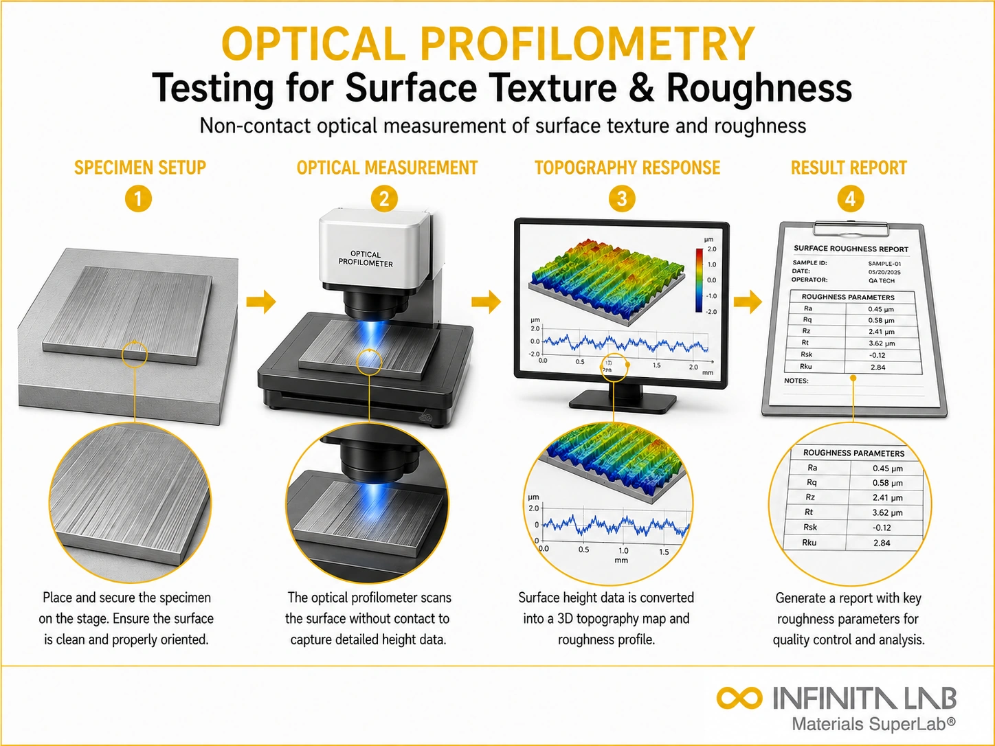 Optical Profilometry Testing for Surface Texture & Roughness