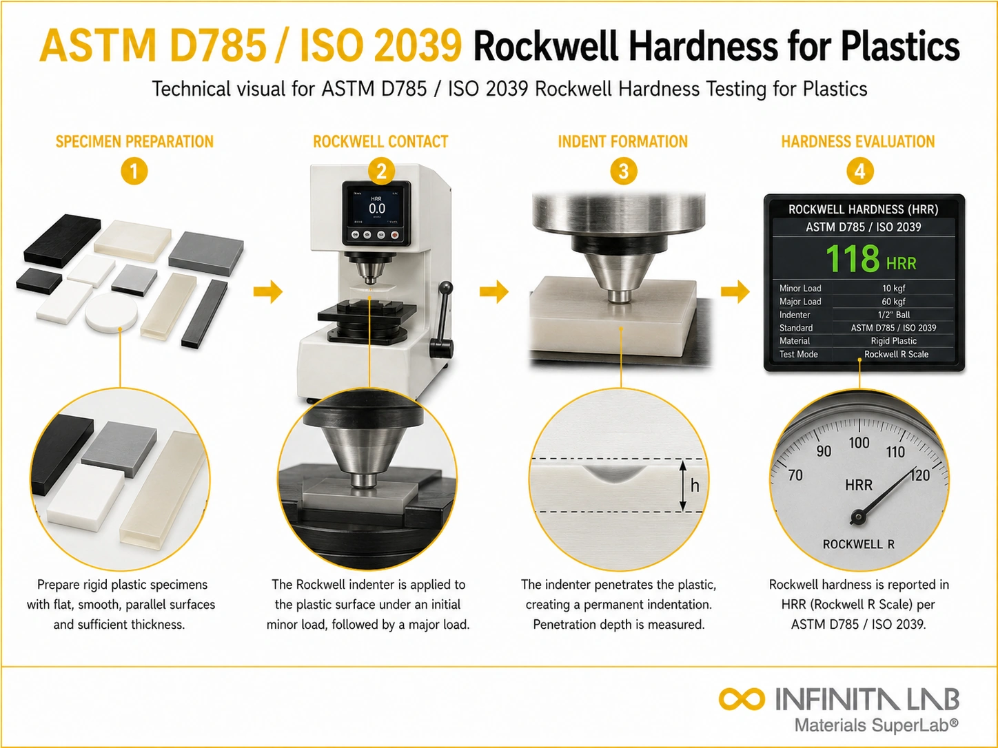 ASTM D785 / ISO 2039 Rockwell Hardness Testing for Plastics