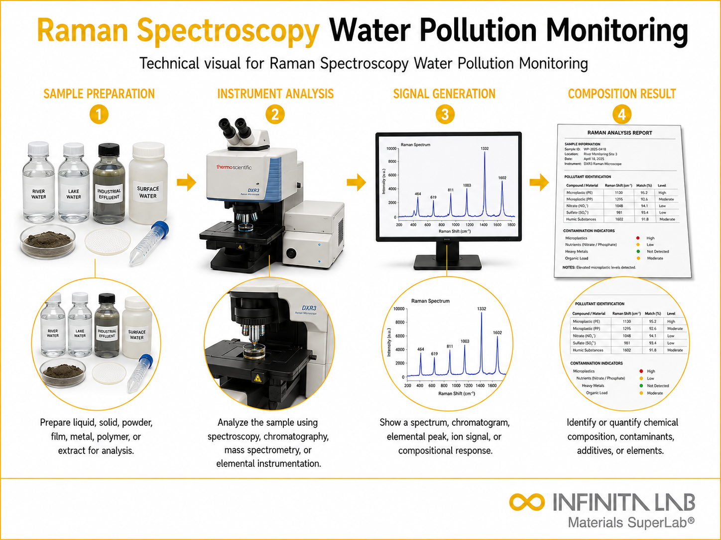 Raman Spectroscopy for Water Pollution Monitoring