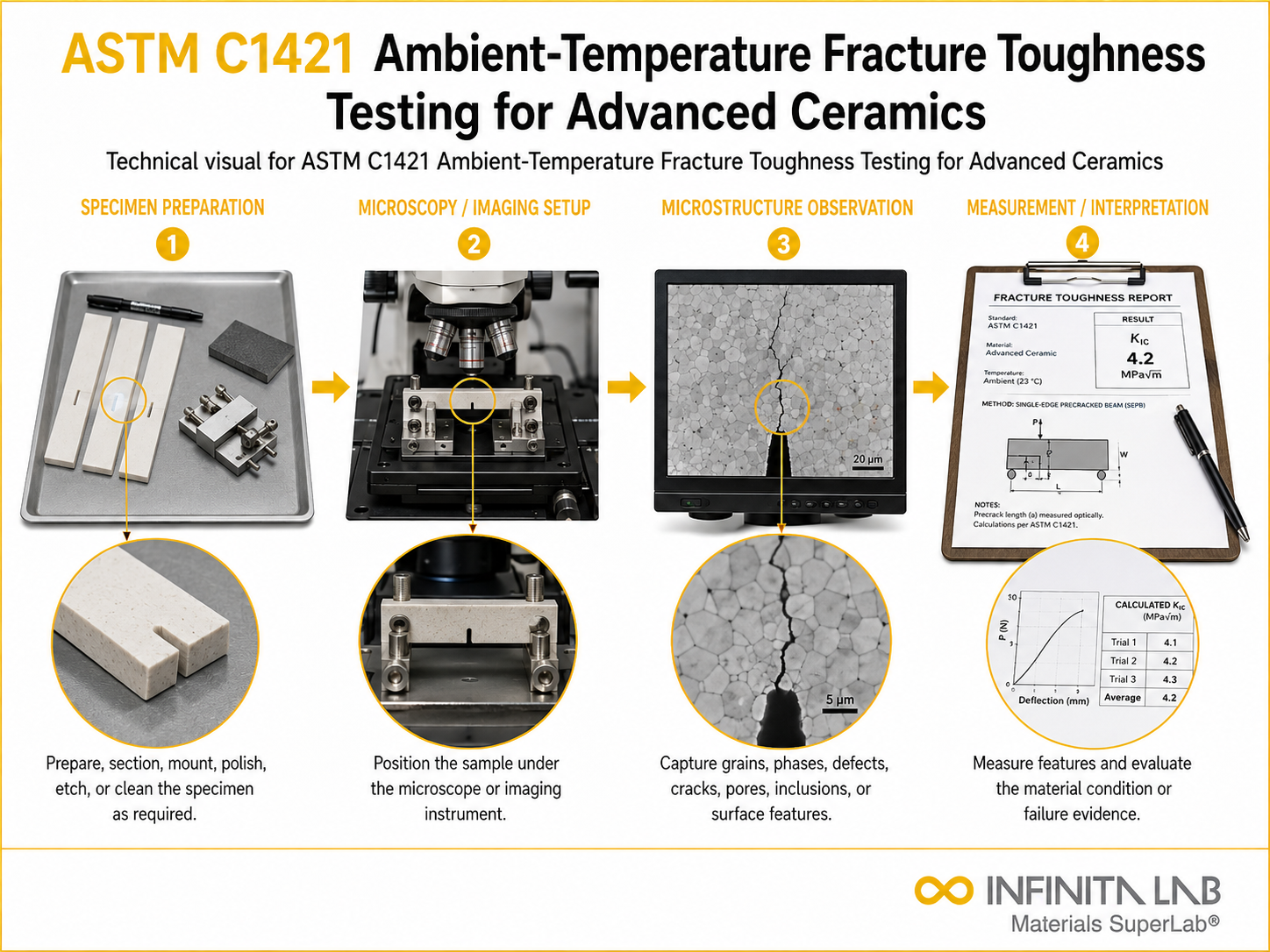 ASTM C1421 Ambient-Temperature Fracture Toughness Testing for Advanced Ceramics