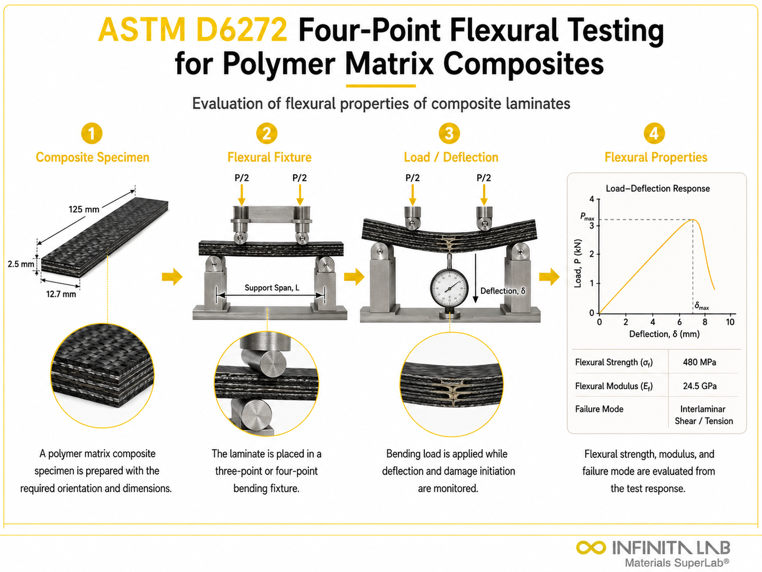 ASTM D6272 Four-Point Flexural Testing for Polymer Matrix Composites