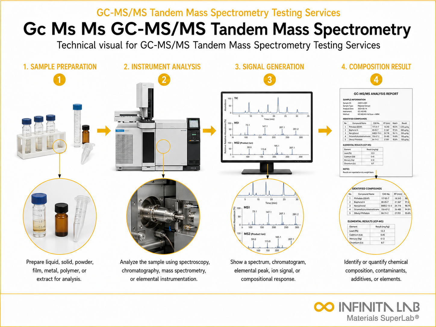 GC-MS/MS Tandem Mass Spectrometry Testing Services