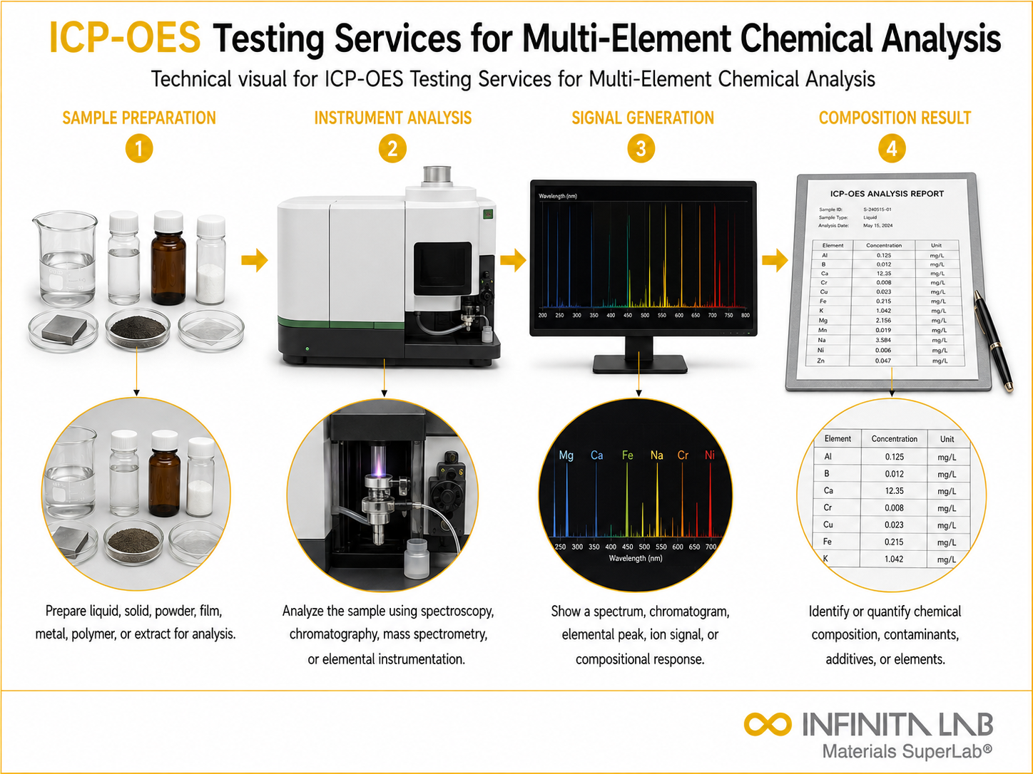 ICP-OES Multi-Element Chemical Analysis Testing Services