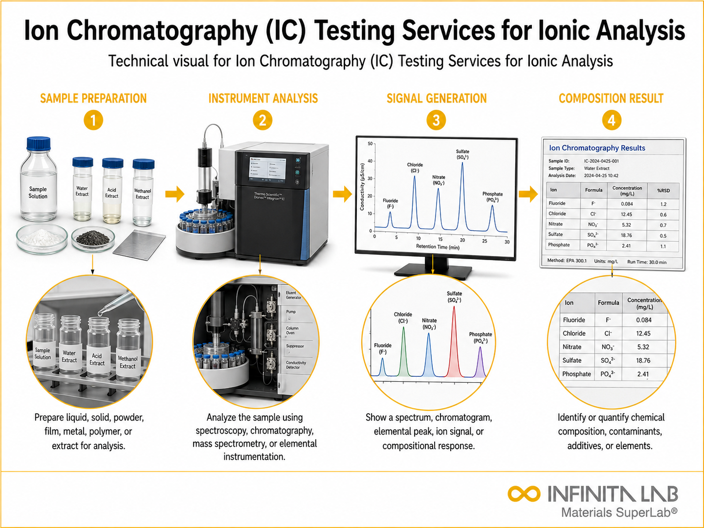 Ion Chromatography (IC) Testing Services for Ionic Analysis