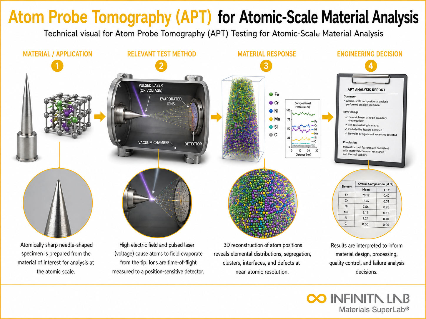 Atom Probe Tomography (APT) Testing for Atomic-Scale Material Analysis