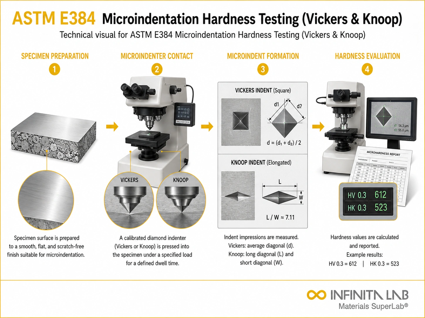 ASTM E384 Microindentation Hardness Testing (Vickers & Knoop)