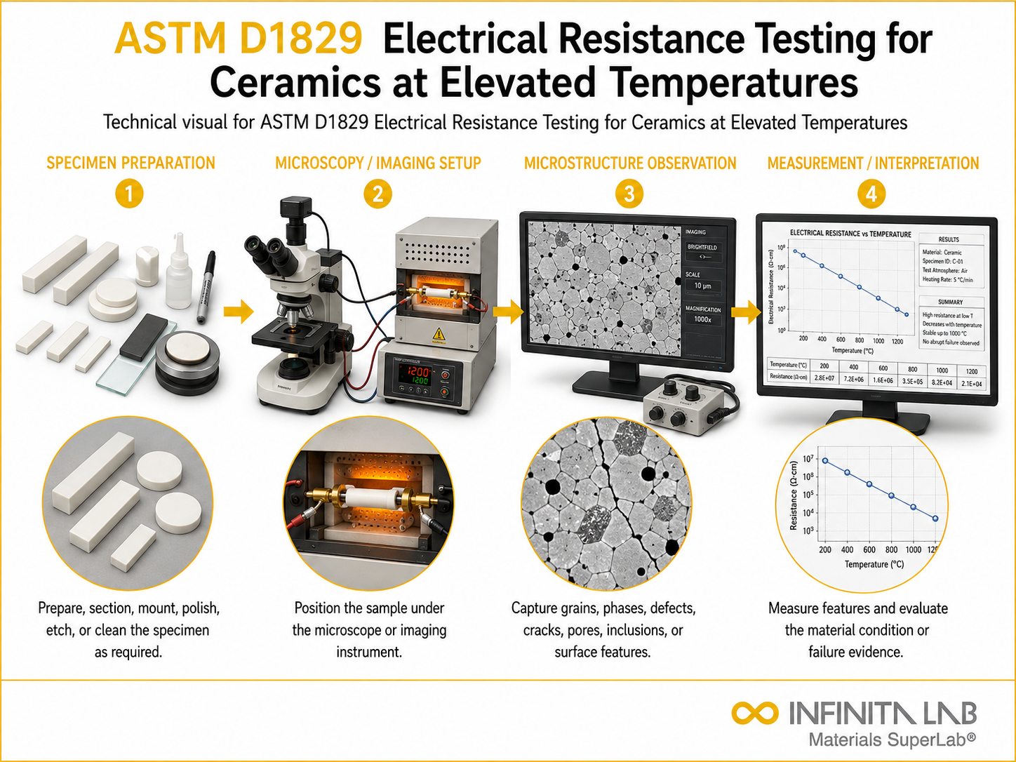 ASTM D1829 Electrical Resistance Testing for Ceramics at Elevated Temperatures