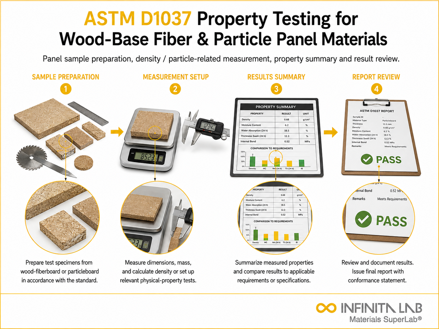 ASTM D1037 Property Testing for Wood-Base Fiber & Particle Panel Materials