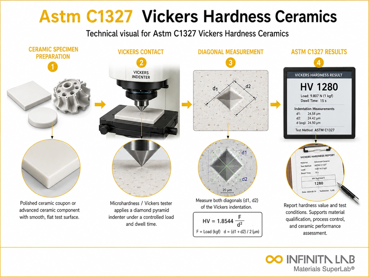 ASTM C1327 Vickers Hardness of Advanced Ceramics