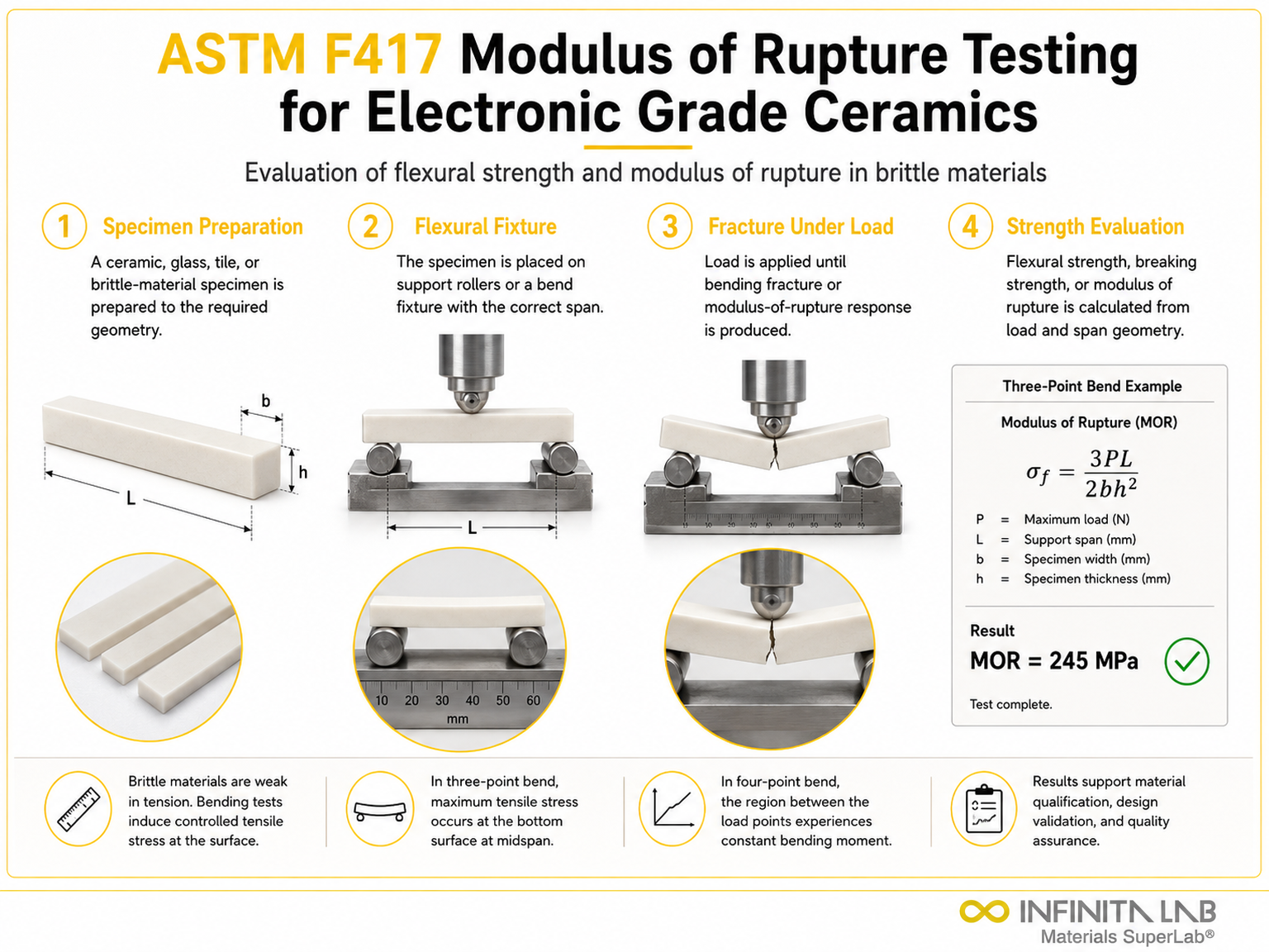 ASTM F417: Electronic Grade Ceramic Modulus Of Rupture Testing Services