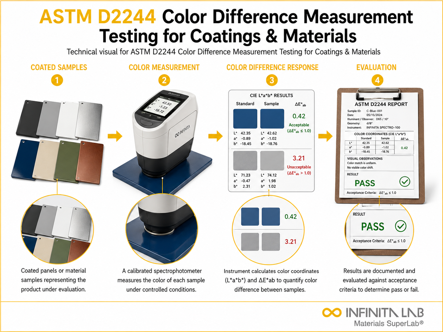 ASTM D2244: Color Difference Measurement Testing Services