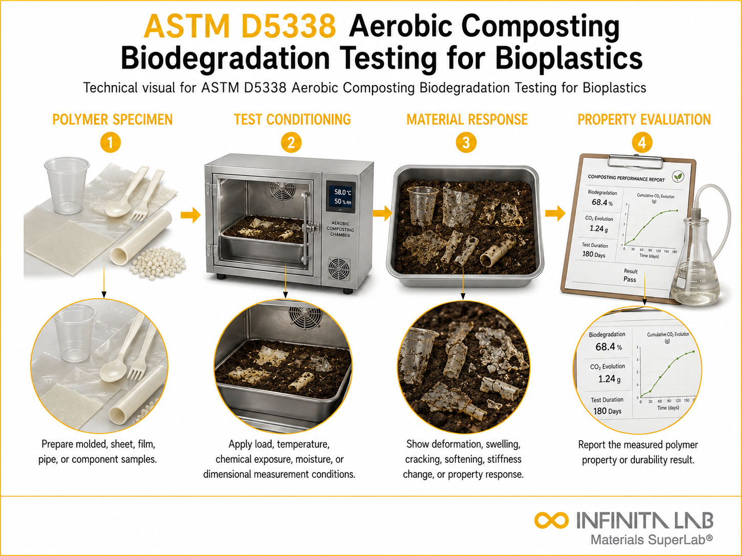ASTM D5338 Aerobic Composting Biodegradation Testing for Plastics