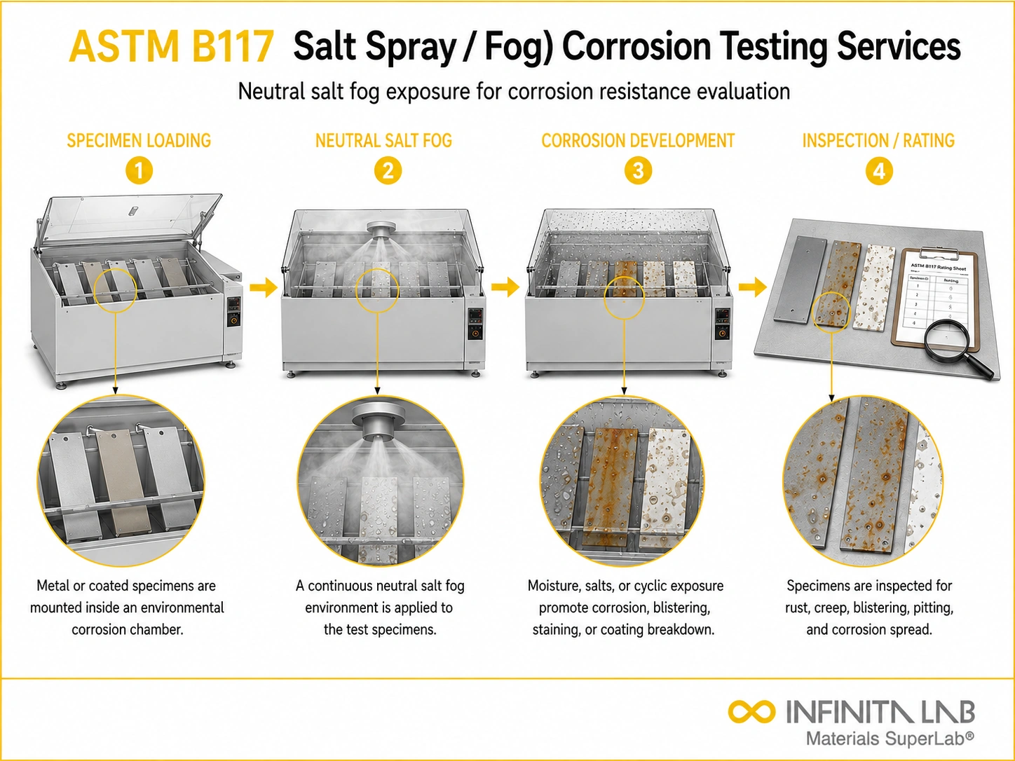 ASTM B117 Salt Spray (Fog) Corrosion Testing Services