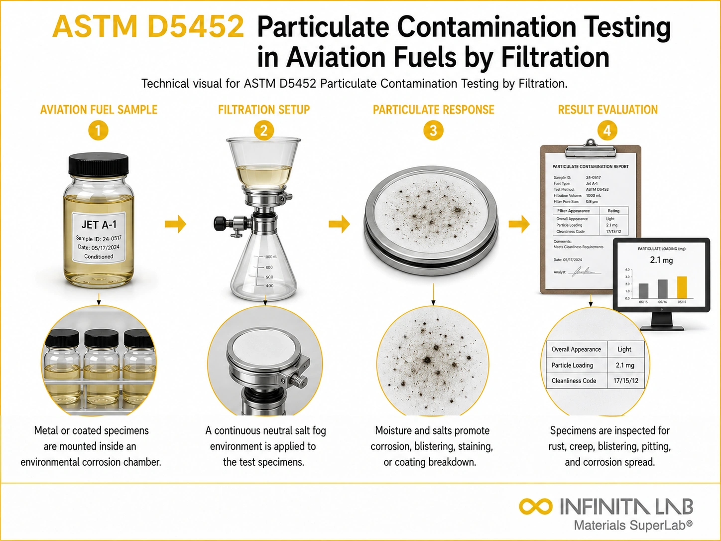 ASTM D5452 Particulate Contamination in Aviation Fuels by Laboratory Filtration