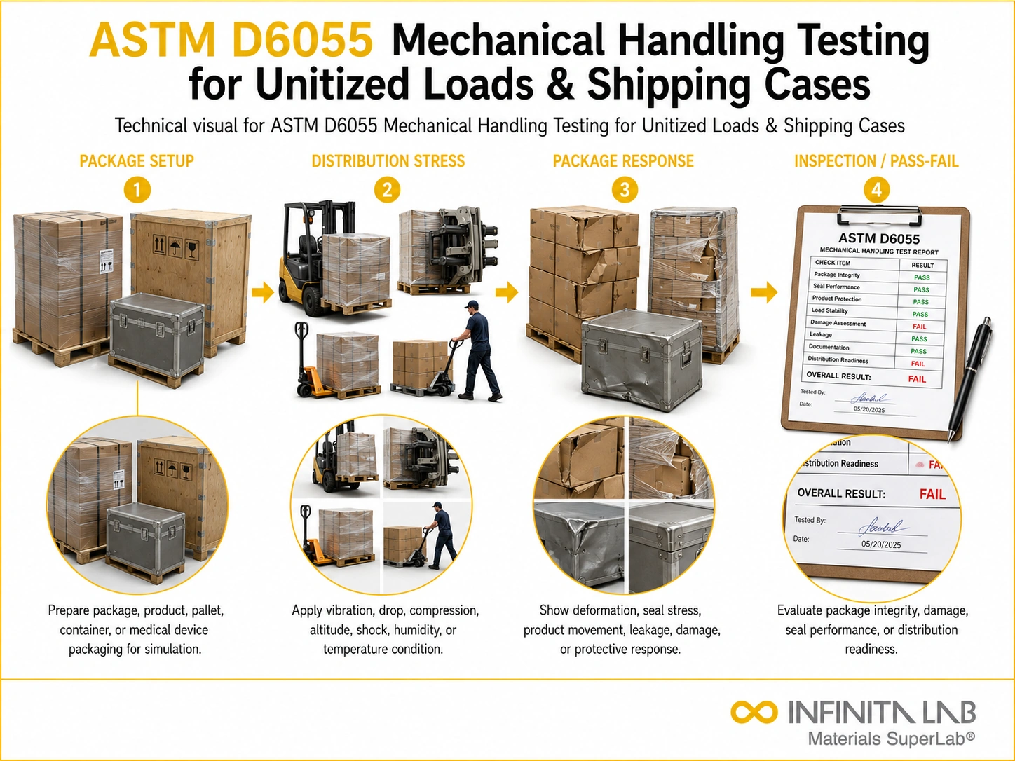 ASTM D6055: Unitized Load Shipping Case Handling Testing Services