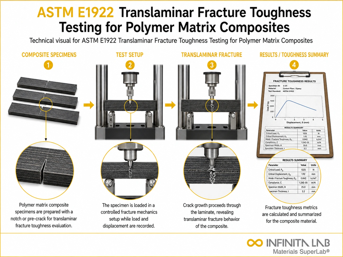 ASTM E1922: Polymer Matrix Composite Translaminar Fracture Toughness Testing Services