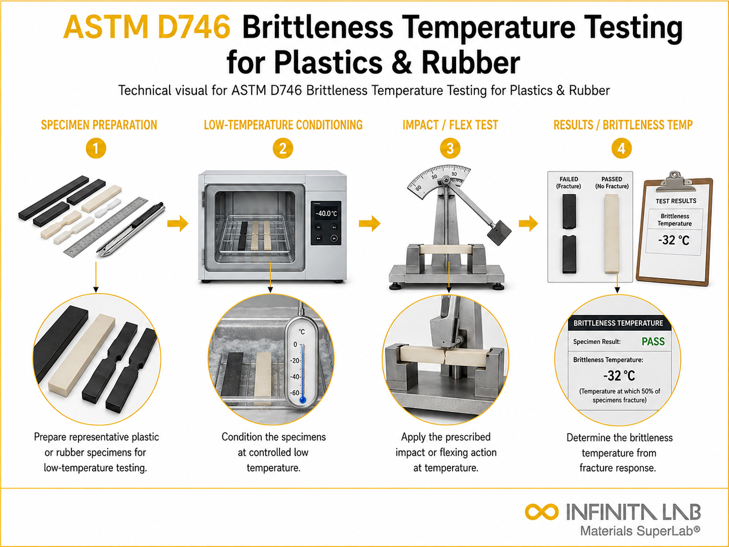 ASTM D746 Brittleness Temperature Testing for Plastics & Rubber