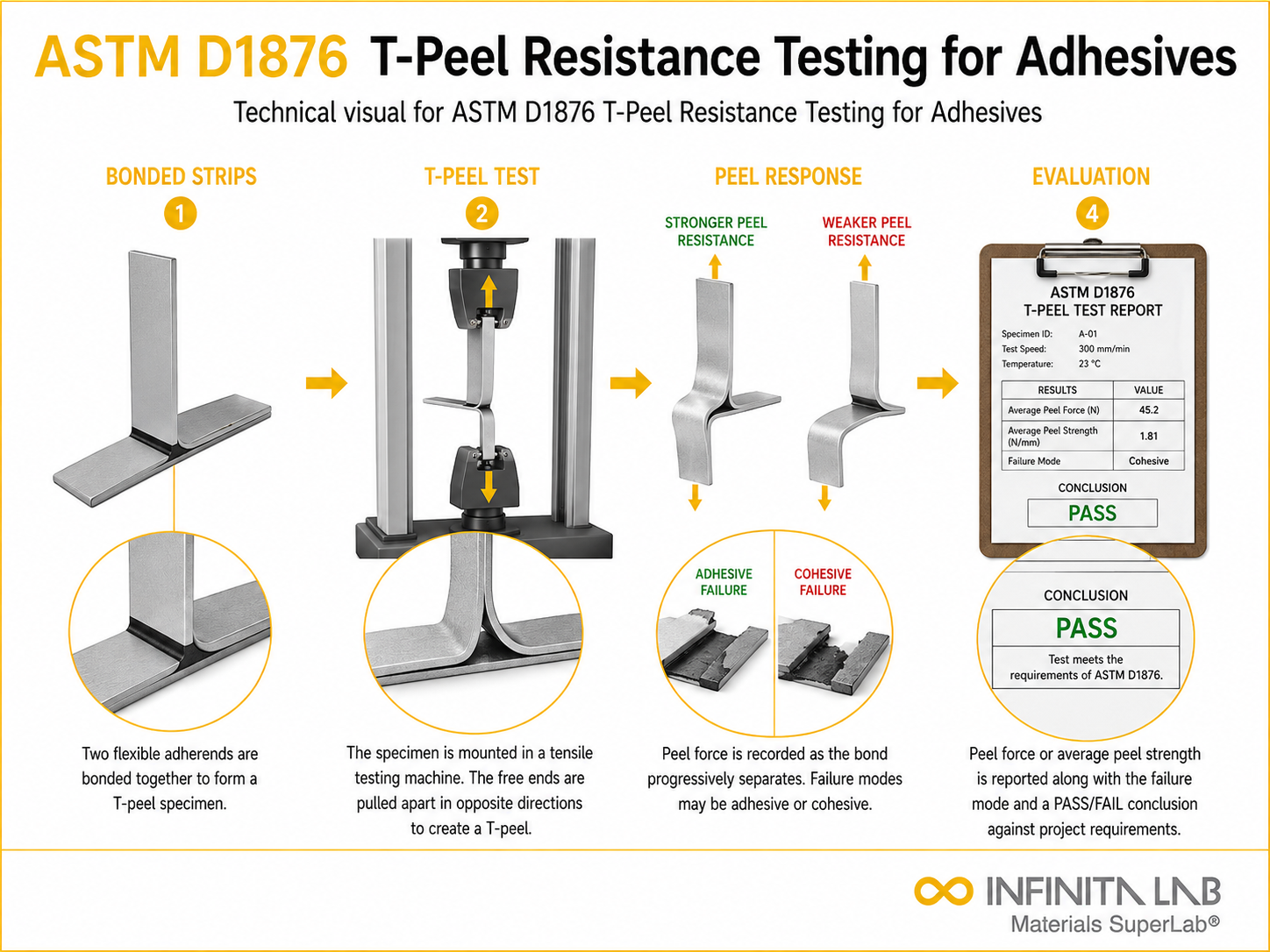 ASTM D1876 T-Peel Resistance Testing for Adhesives