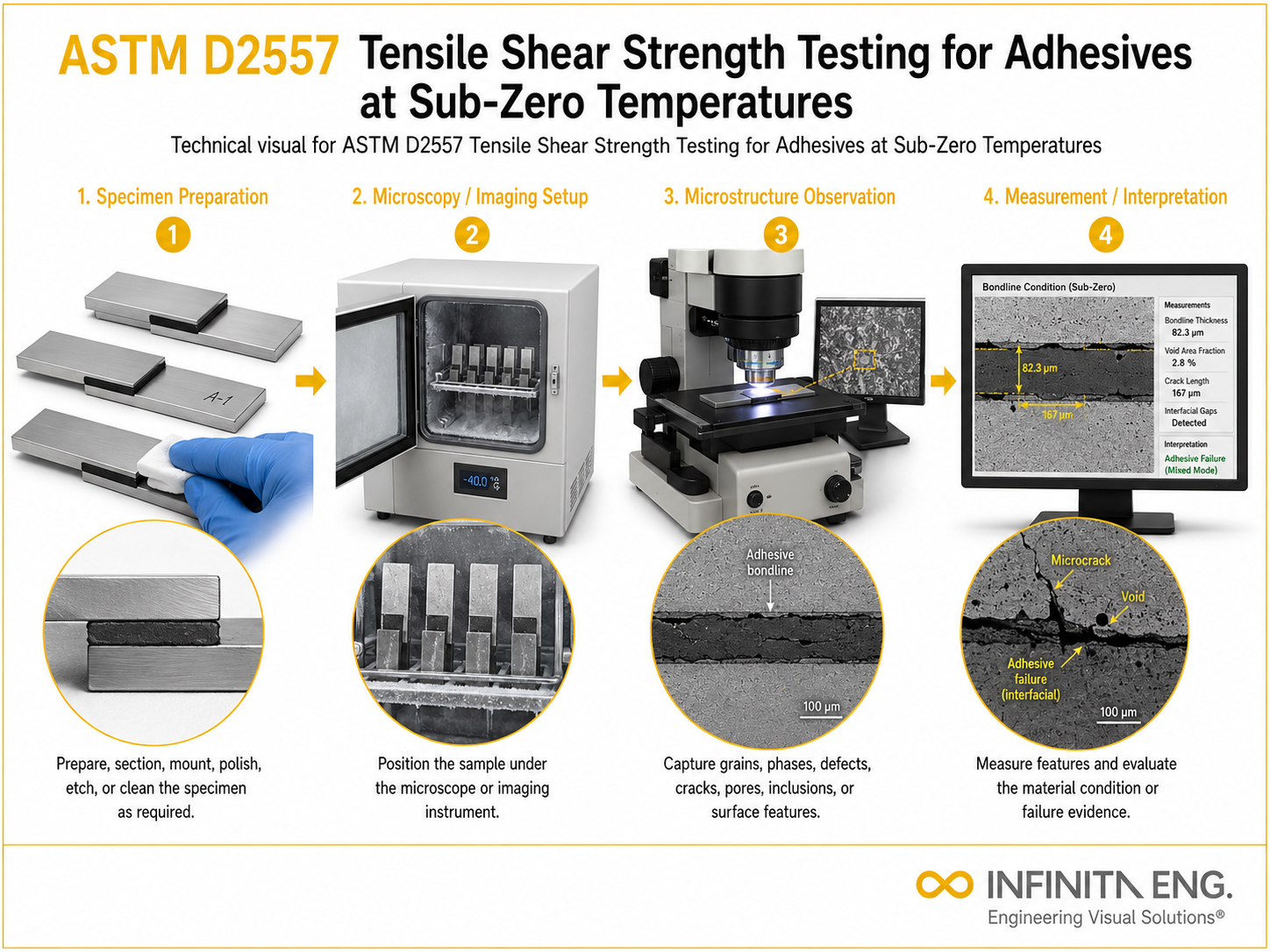 ASTM D2557 Tensile Shear Strength Testing for Adhesives at Sub-Zero Temperatures