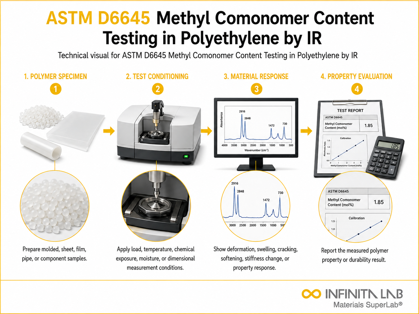 ASTM D6645: Polyethylene Methyl Comonomer IR Testing Services