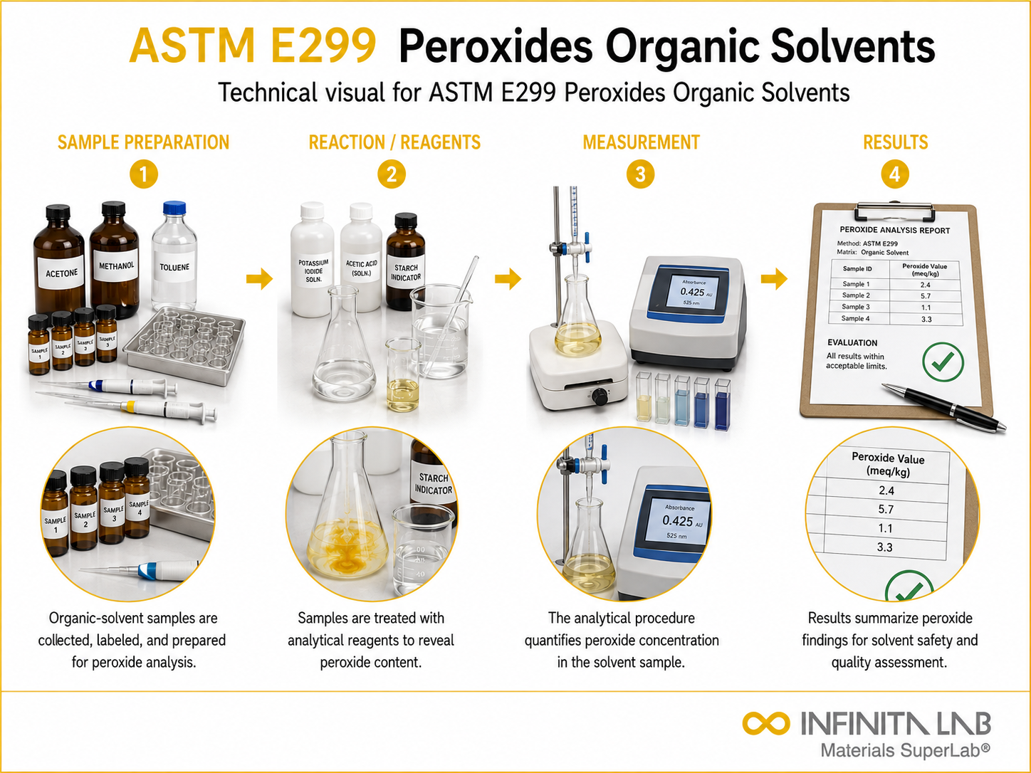 ASTM E299 Trace Peroxides in Organic Solvents