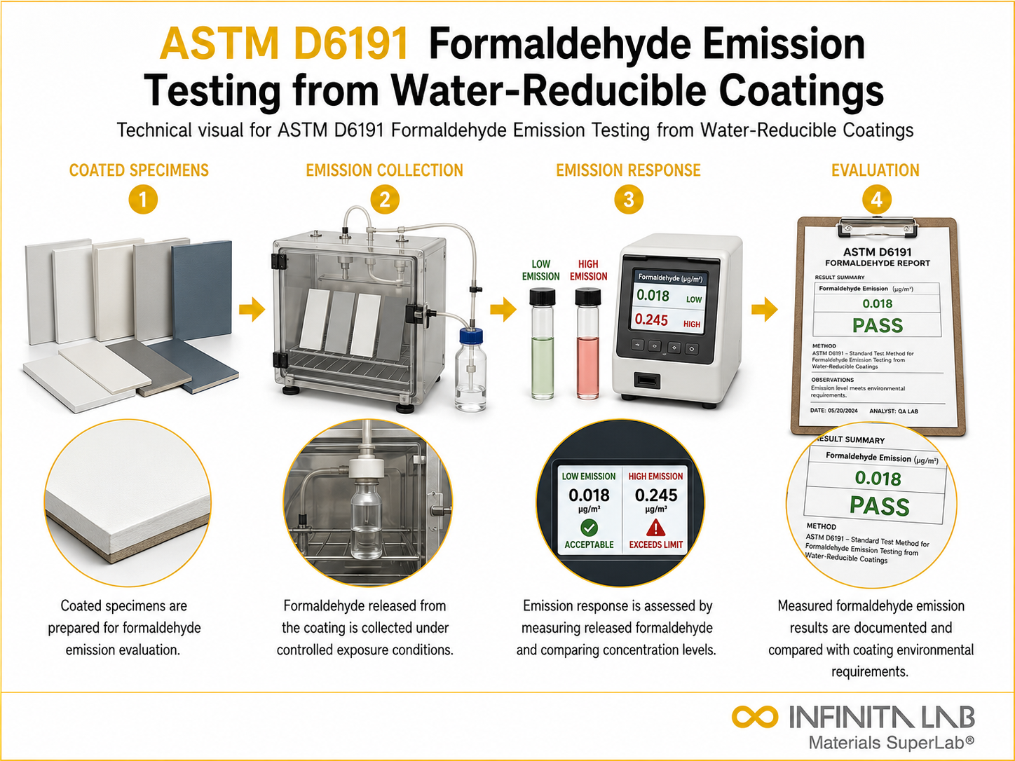 ASTM D6191 Formaldehyde Emission Testing from Water-Reducible Coatings