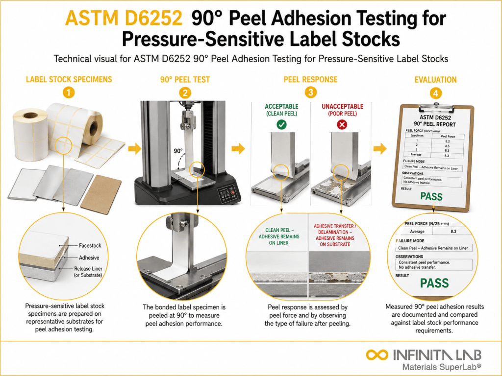 ASTM D6252 Pressure-Sensitive Label 90 Degree Peel Testing | Label ...