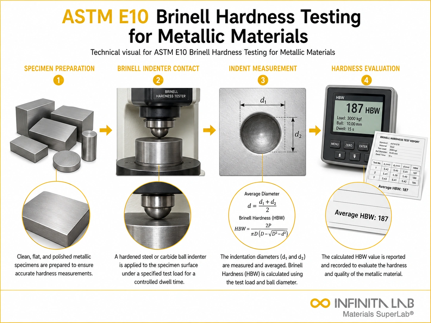 ASTM E10 Brinell Hardness Testing for Metallic Materials