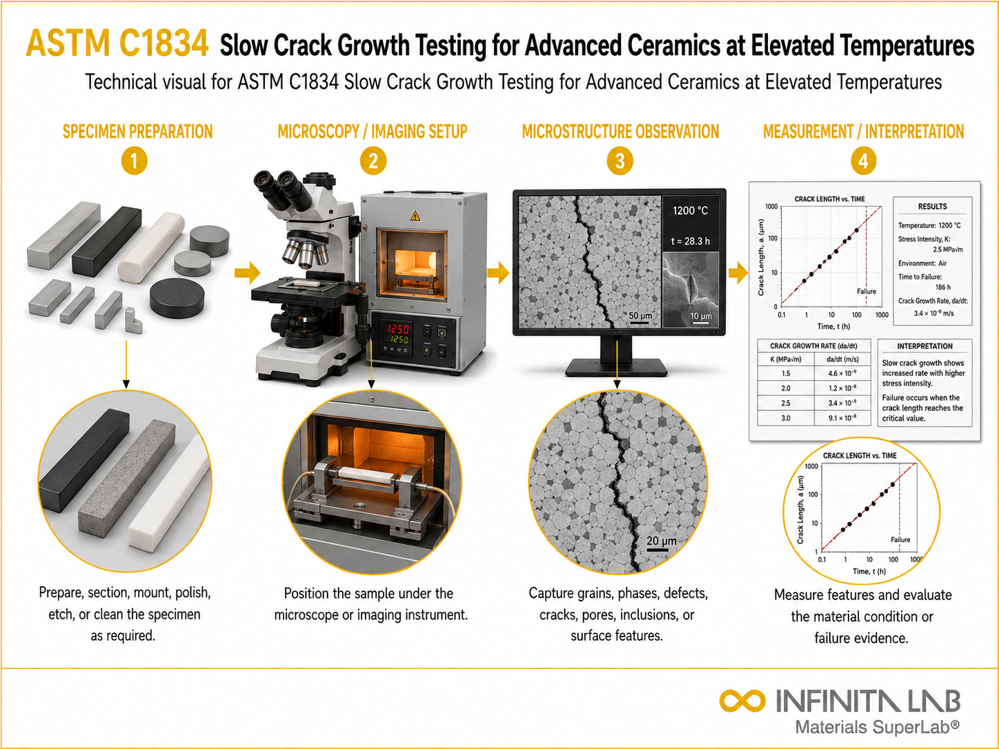 ASTM C1834 Slow Crack Growth Testing for Advanced Ceramics at Elevated Temperatures