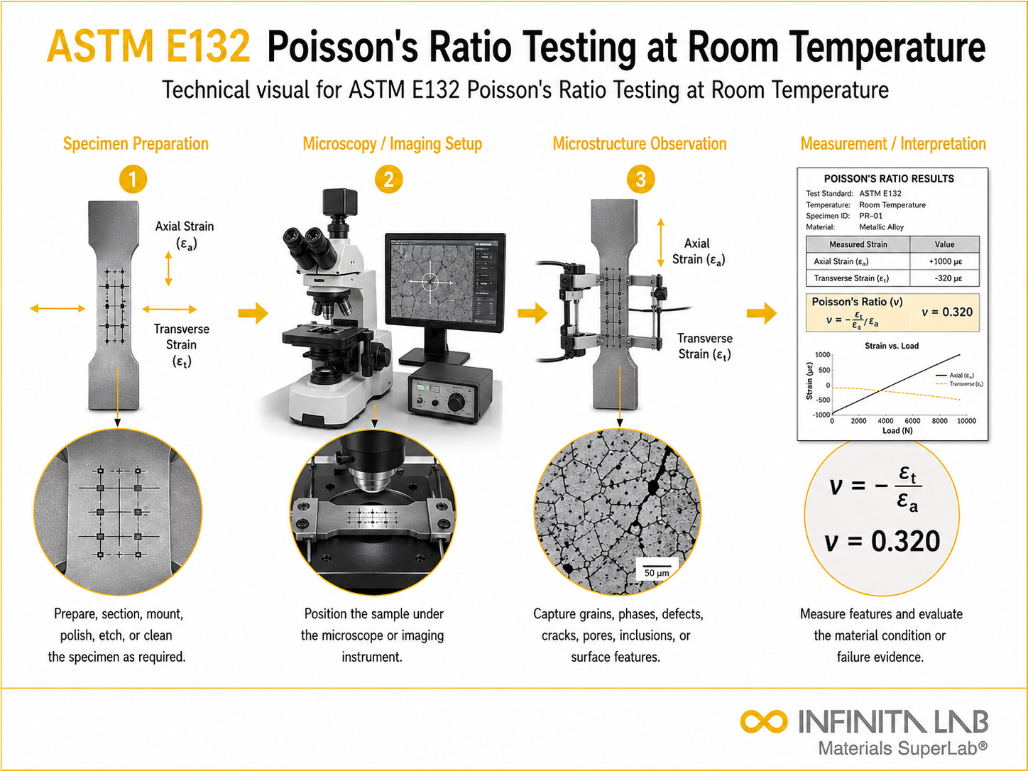 ASTM E132 Poisson’s Ratio Testing at Room Temperature