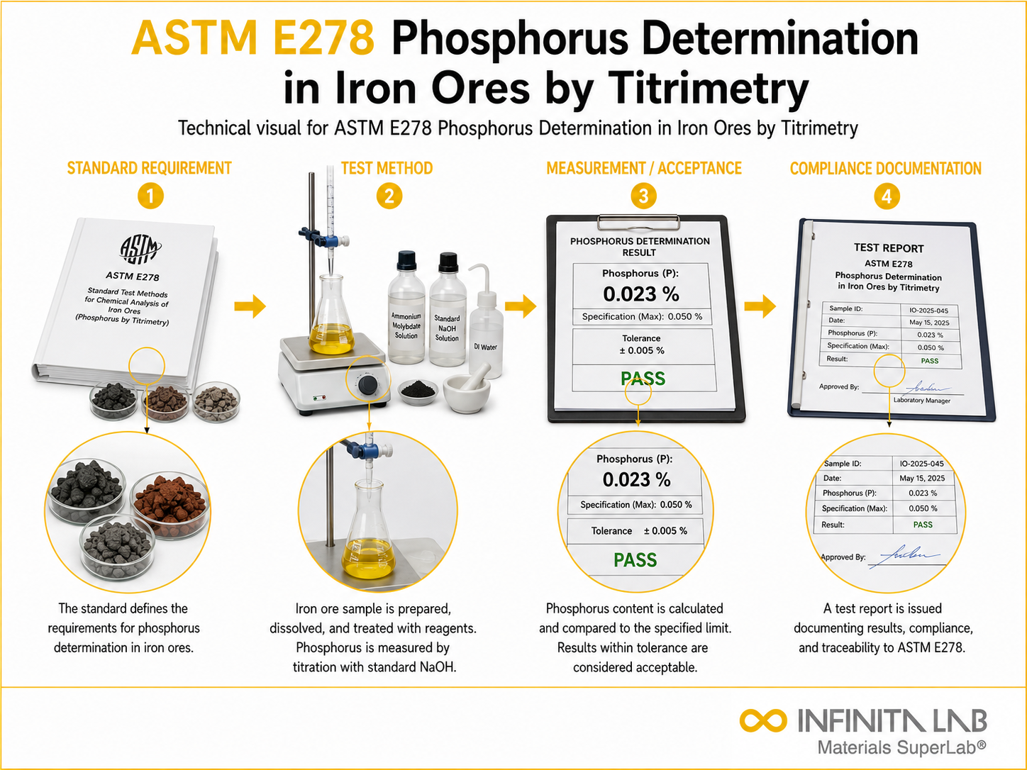 ASTM E278: Iron Ore Phosphorus Testing Services
