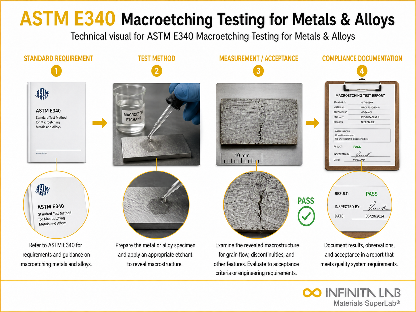 ASTM E340 Macroetching Testing for Metals & Alloys