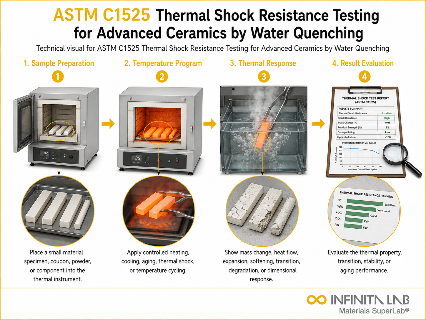 ASTM C1525 Thermal Shock Resistance Testing for Advanced Ceramics by Water Quenching