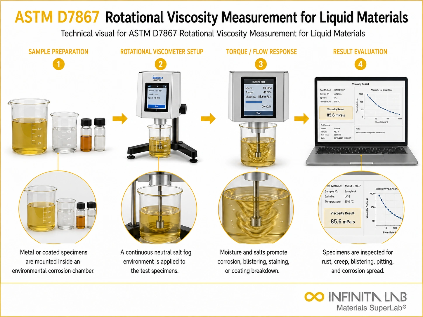 ASTM D7867 Rotational Viscosity Measurement for Liquid Materials