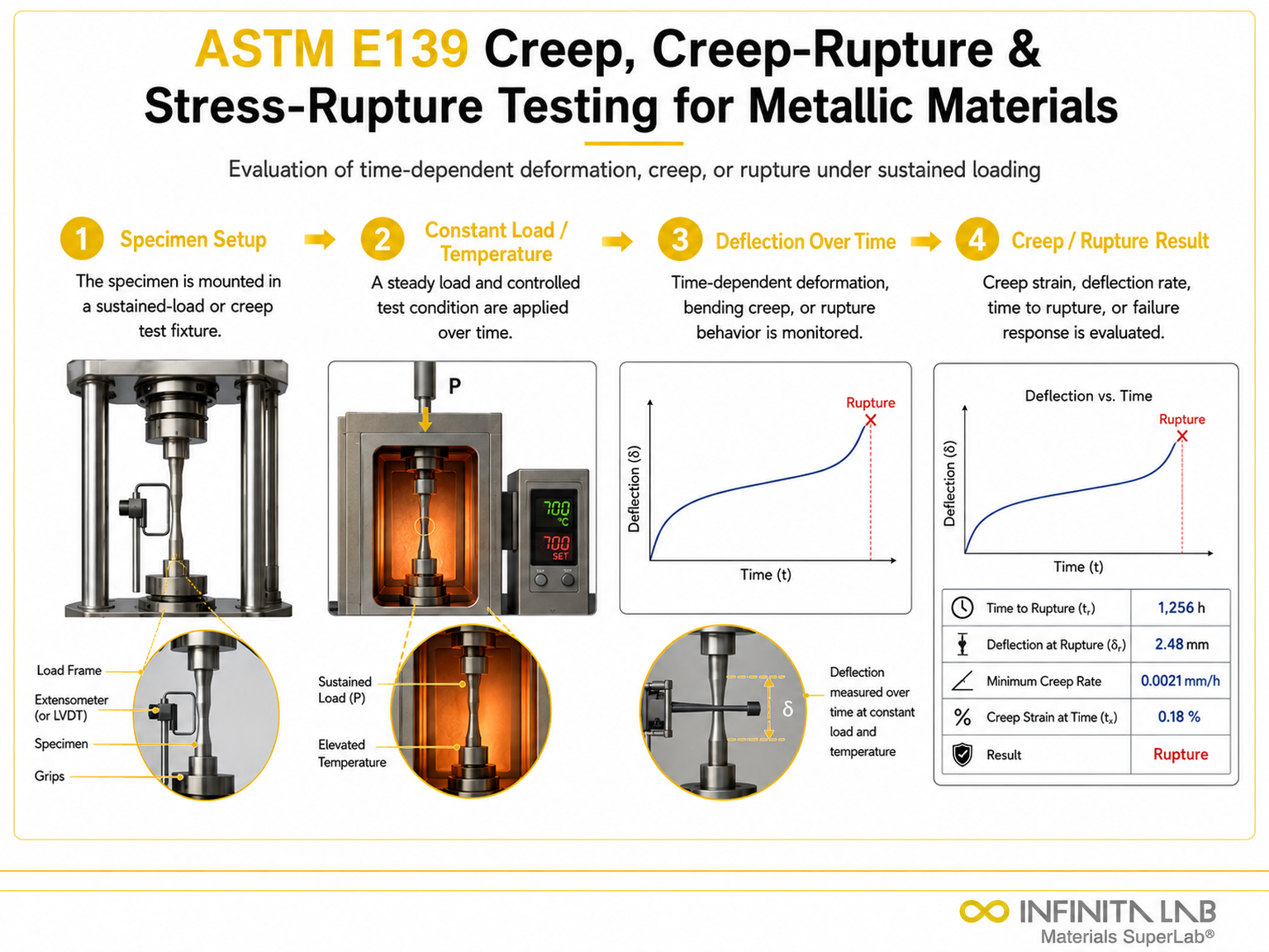 ASTM E139 Creep, Creep-Rupture & Stress-Rupture Testing for Metallic Materials