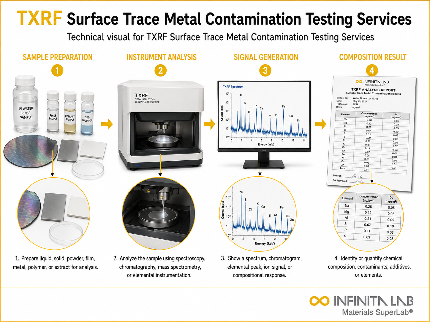 TXRF Total Reflection X Ray Fluorescence Testing Services