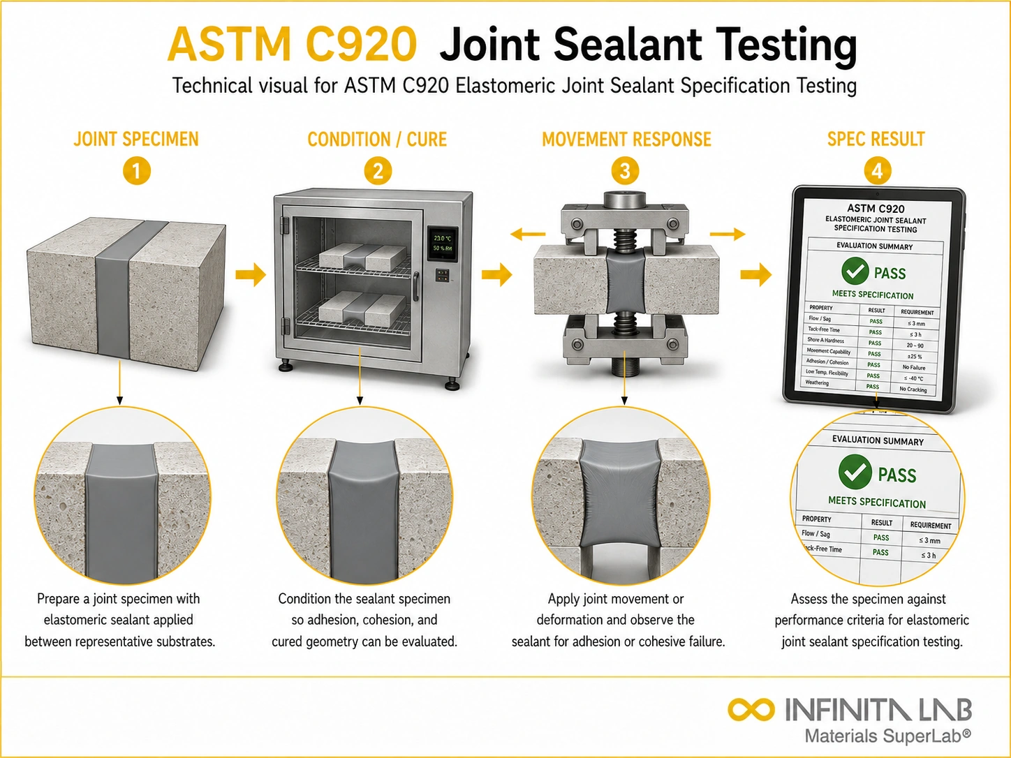ASTM C920 Elastomeric Joint Sealant Specification Testing