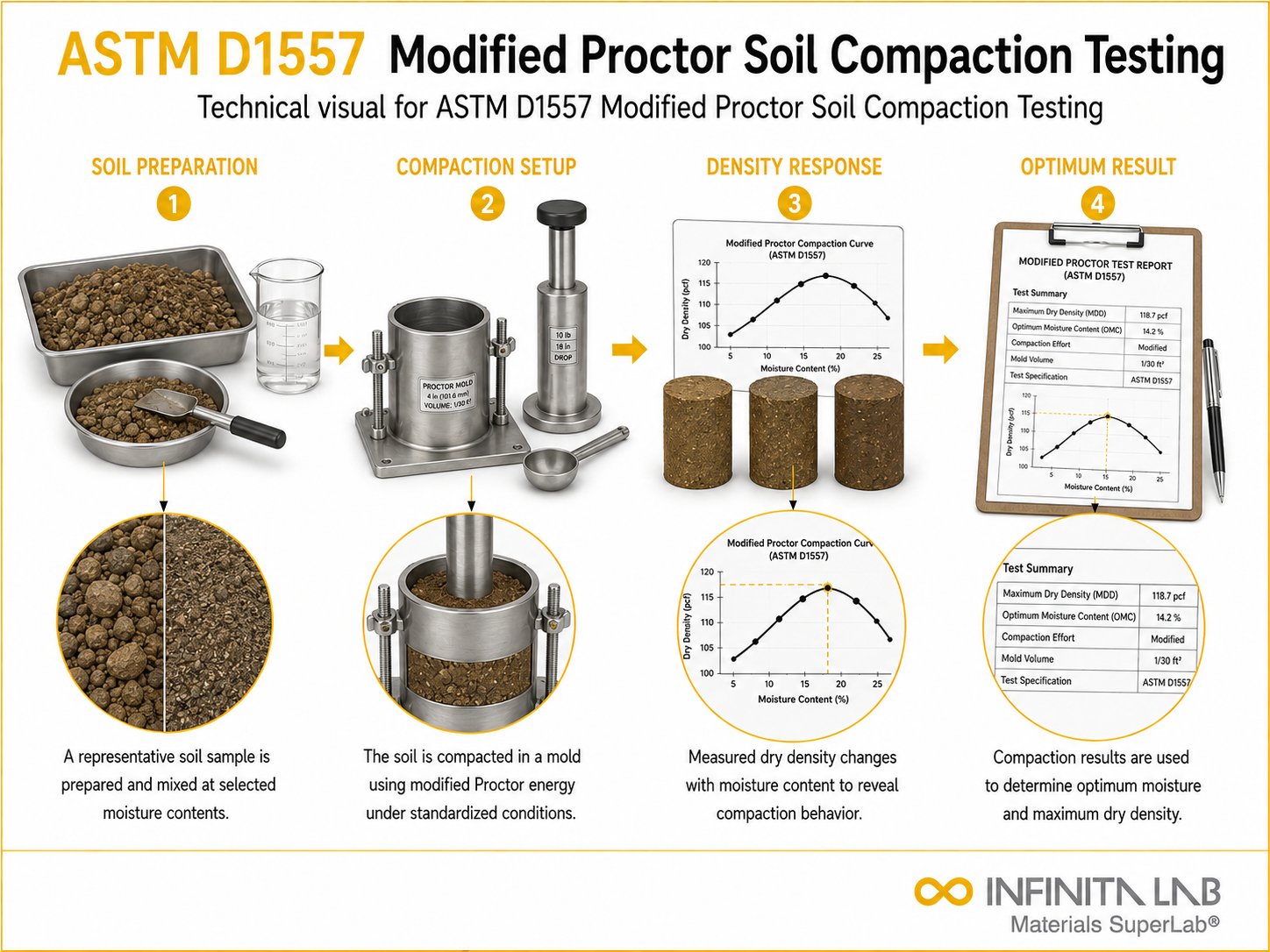 ASTM D1557 Modified Proctor Soil Compaction Testing