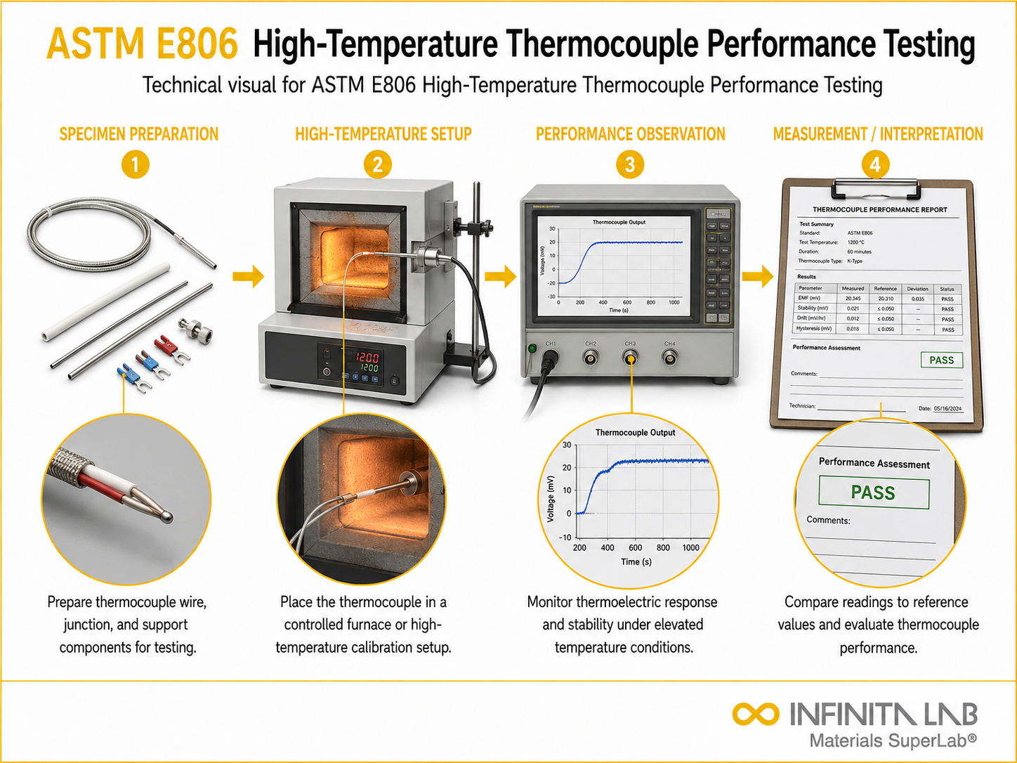 ASTM E806 High-Temperature Thermocouple Performance Testing
