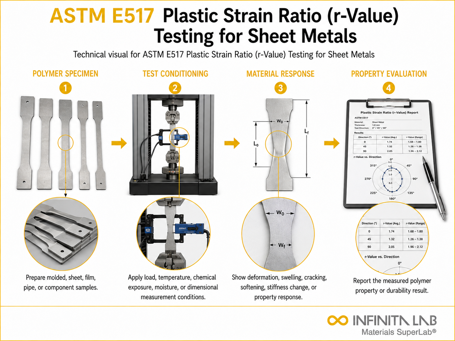ASTM E517 Plastic Strain Ratio (r-Value) Testing for Sheet Metals