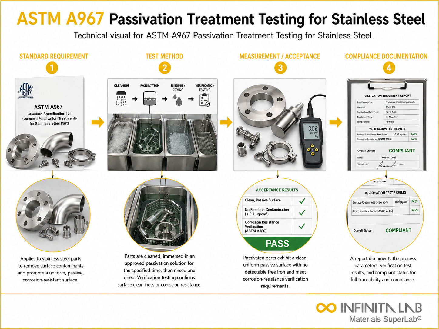 ASTM A967: Stainless Steel Passivation Testing Services