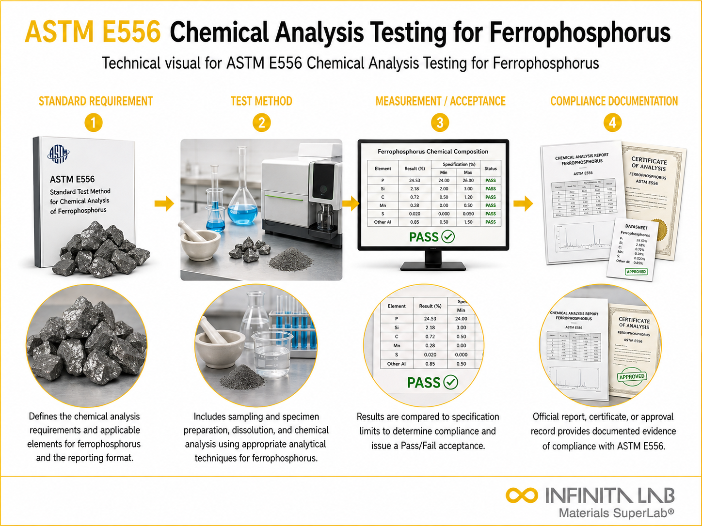 ASTM E556 Chemical Analysis Testing for Ferrophosphorus