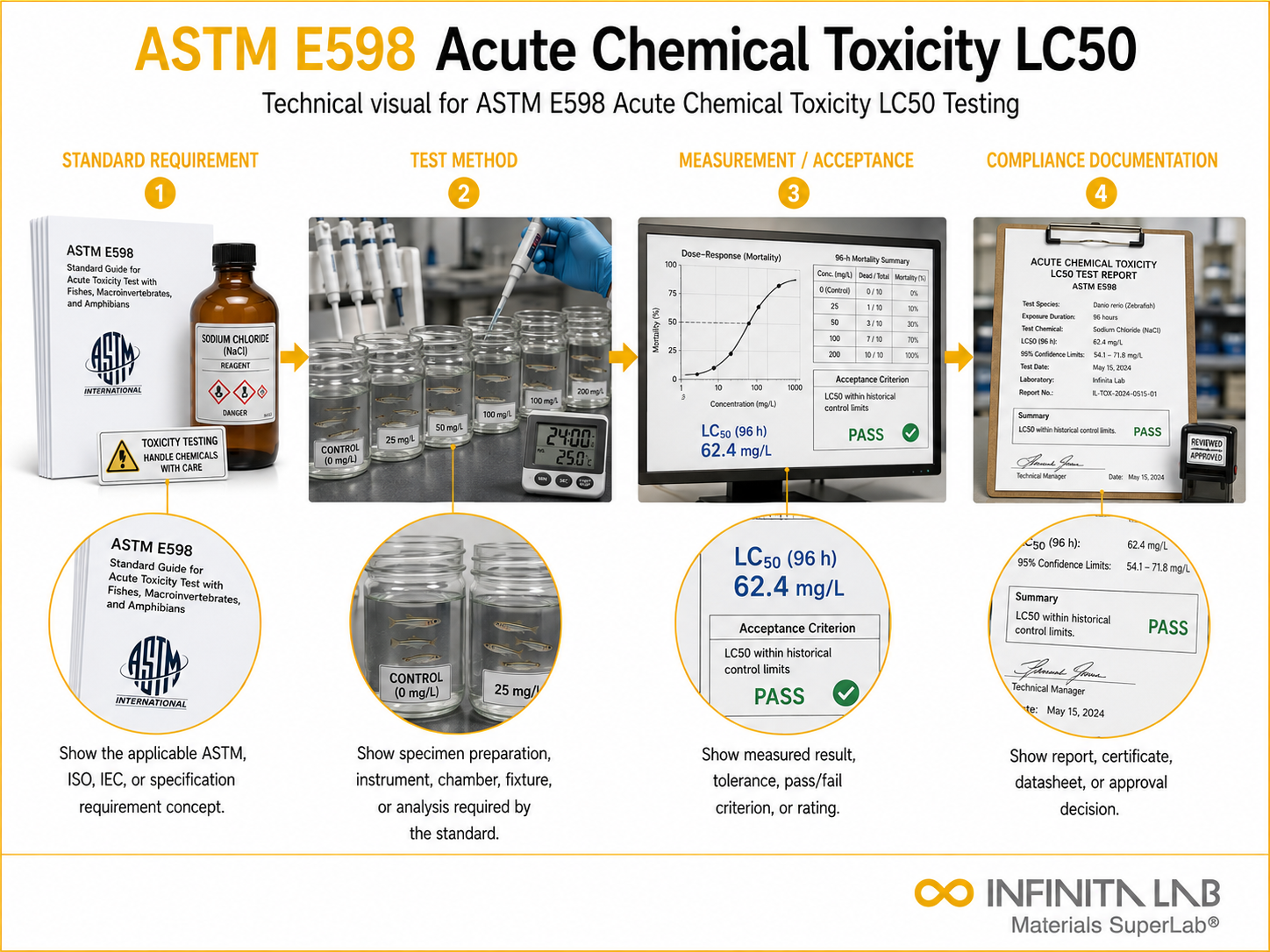 ASTM E598 Acute Chemical Toxicity LC50 Testing