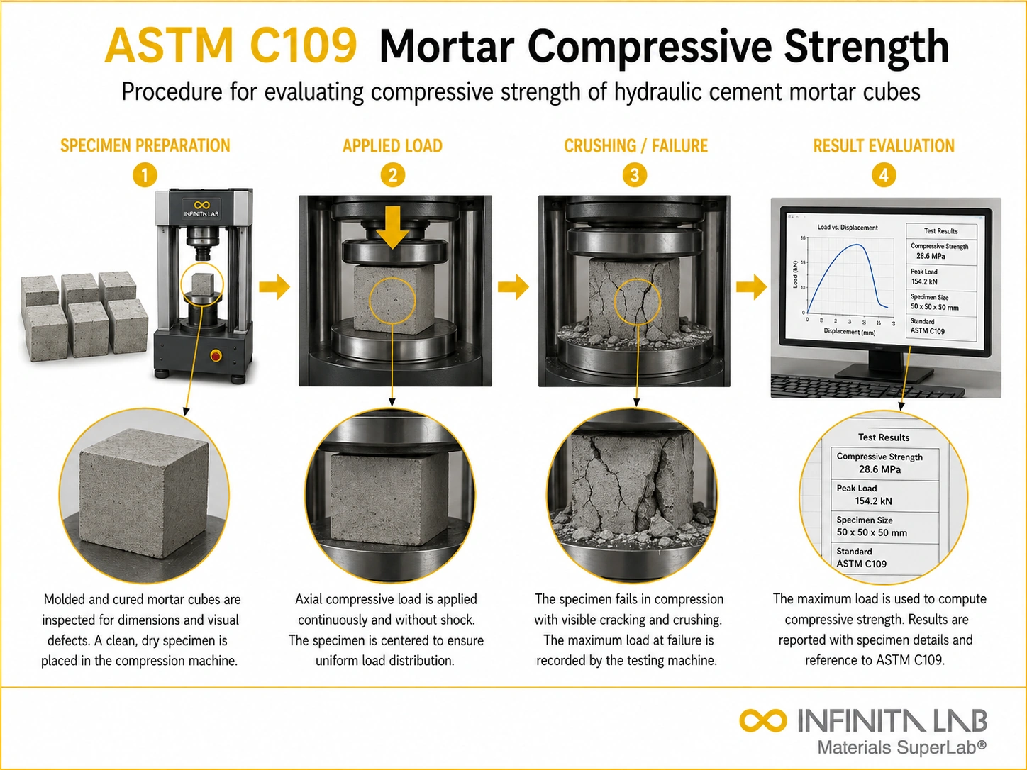 ASTM C109: Mortar Compressive Strength Testing Services