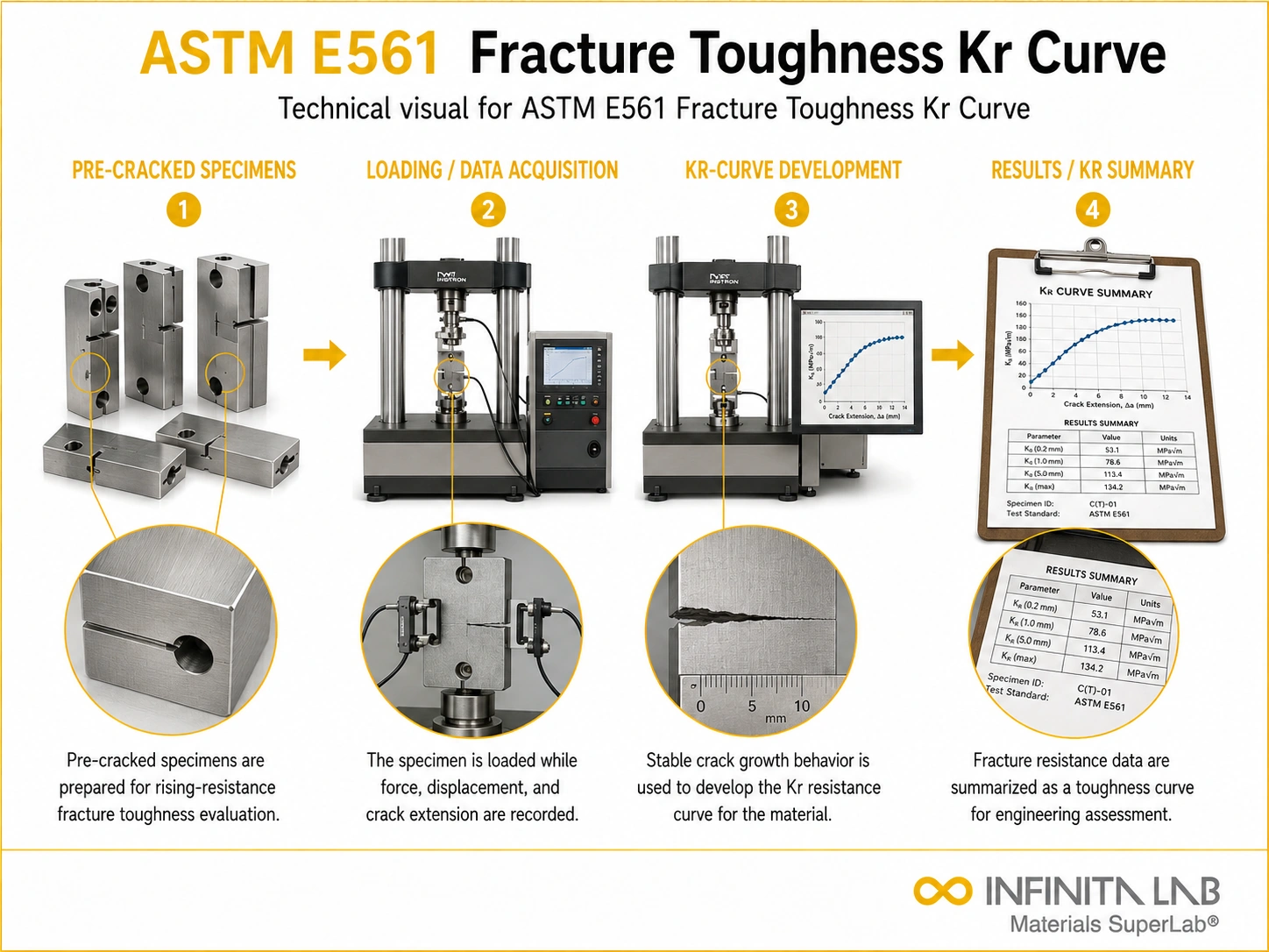 ASTM E561 K-R Curve Fracture Toughness