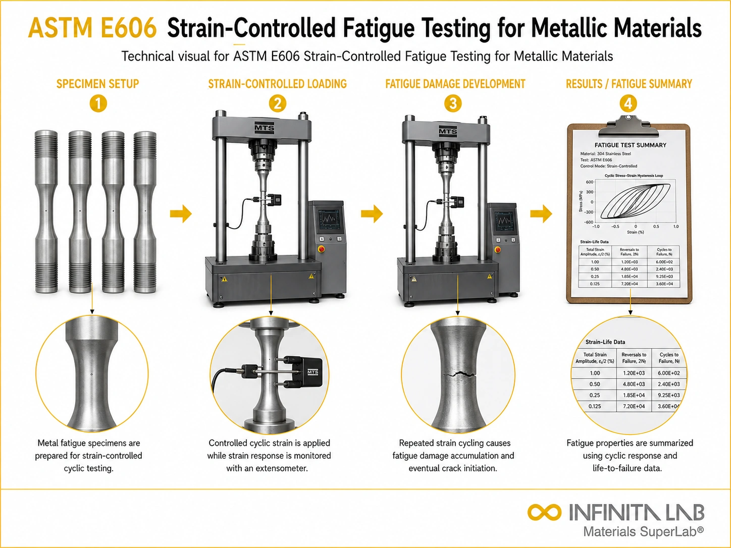 ASTM E606 Strain-Controlled Fatigue Testing for Metallic Materials