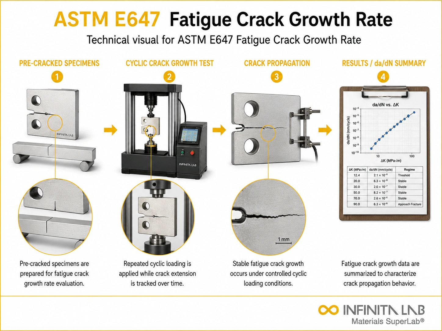 ASTM E647 Fatigue Crack Growth Rate
