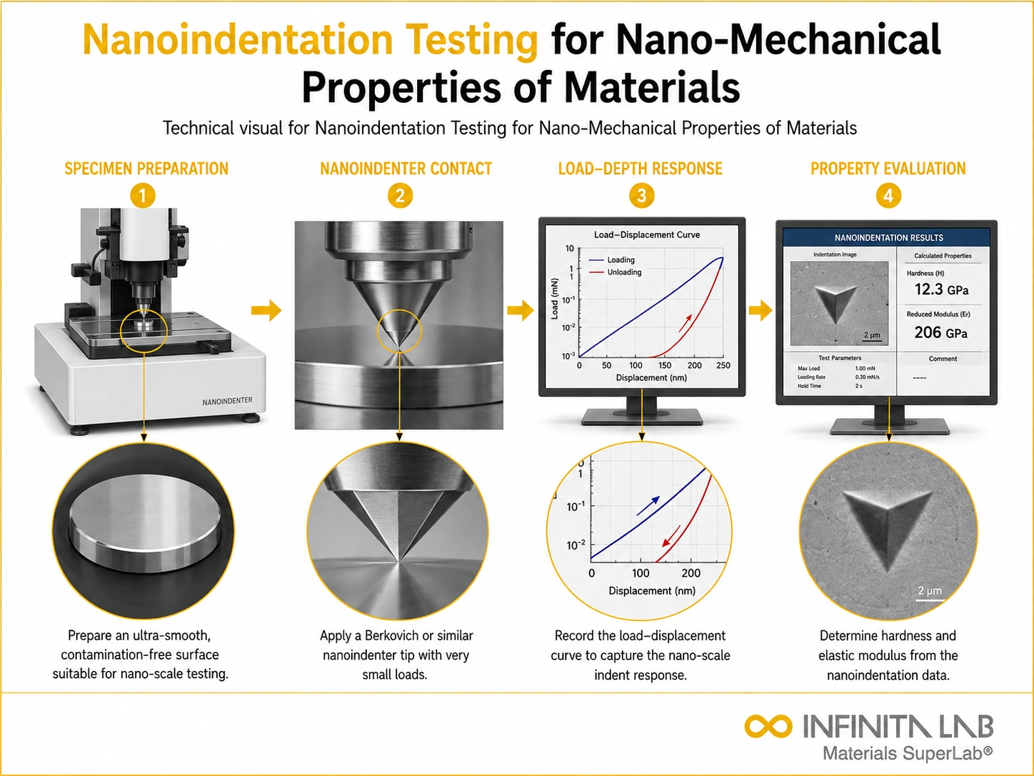 Nanoindentation Testing for Nano-Mechanical Properties of Materials