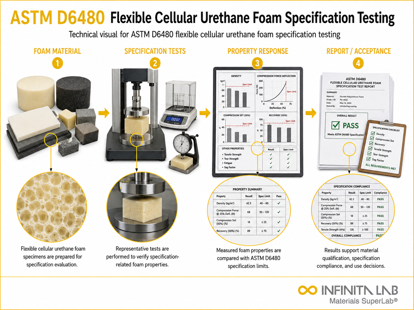 ASTM D6480 Flexible Cellular Urethane Foam Specification Testing
