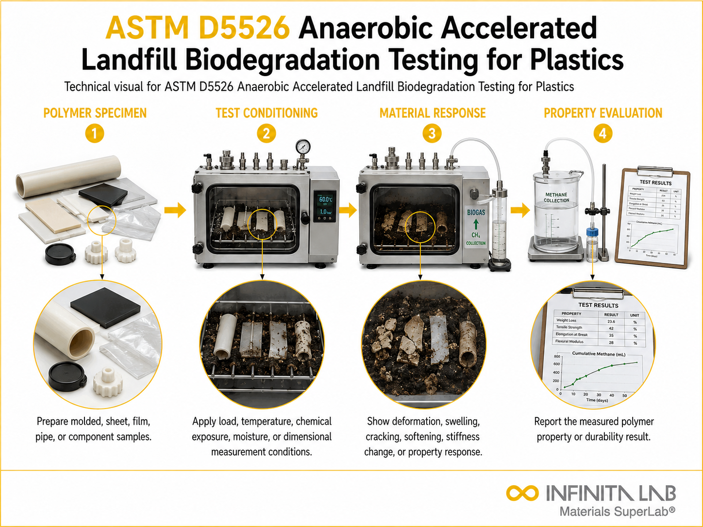 ASTM D5526 Anaerobic Accelerated Landfill Biodegradation Testing for Plastics